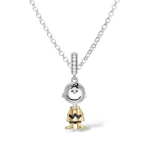 Peanuts Silver and Gold Charlie Brown Necklace